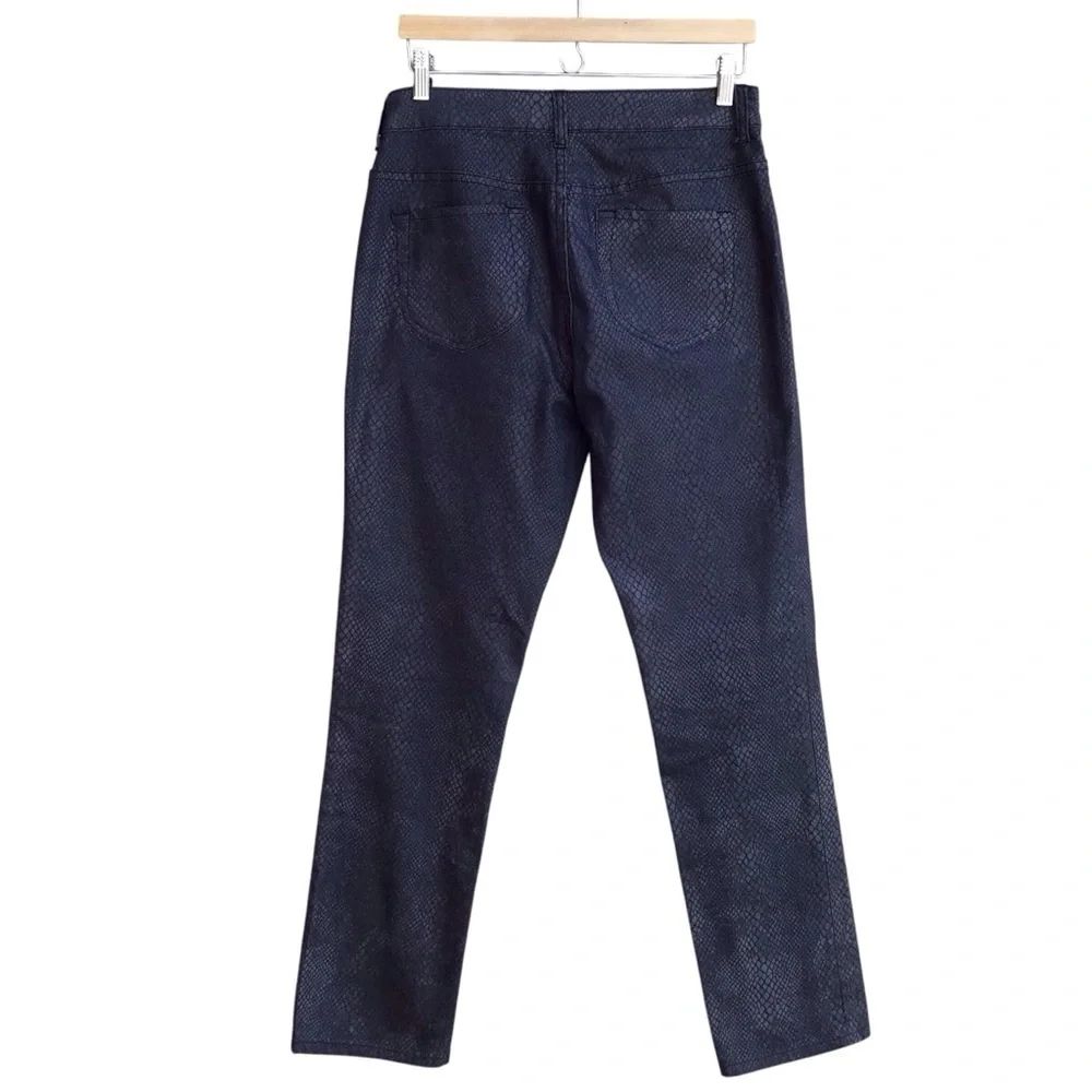 Chico’s Platinum Denim Snake Slim-Leg Jeans NEW